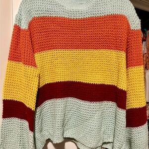 Colorful Striped Women's Sweater